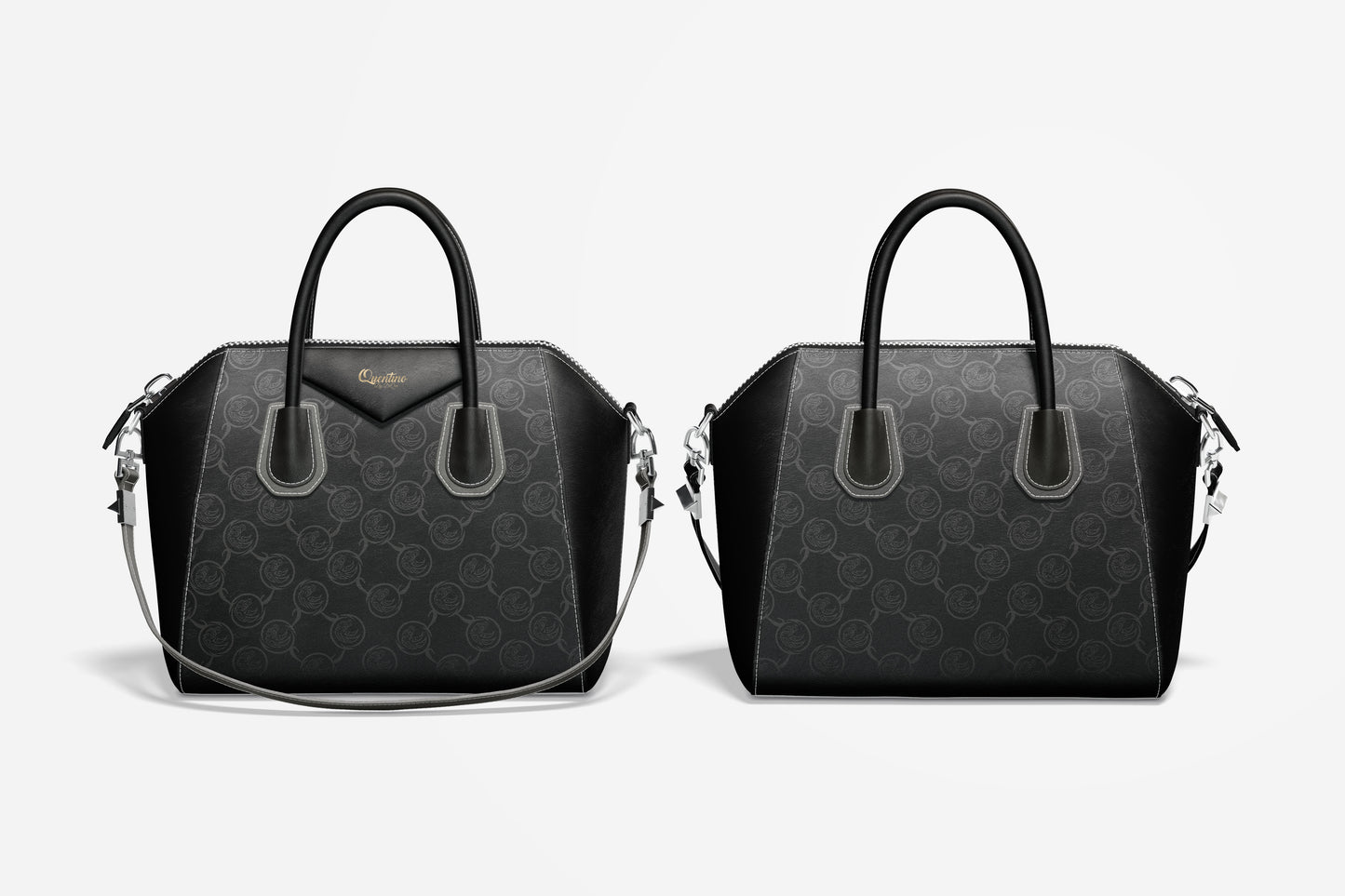 Quentino Classic Black Hand Bag