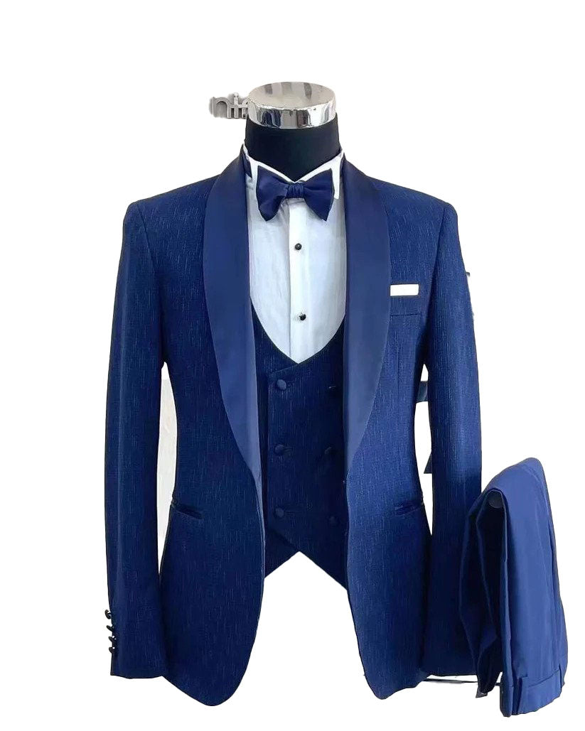 Quentino Shawl Blue Tuxedo