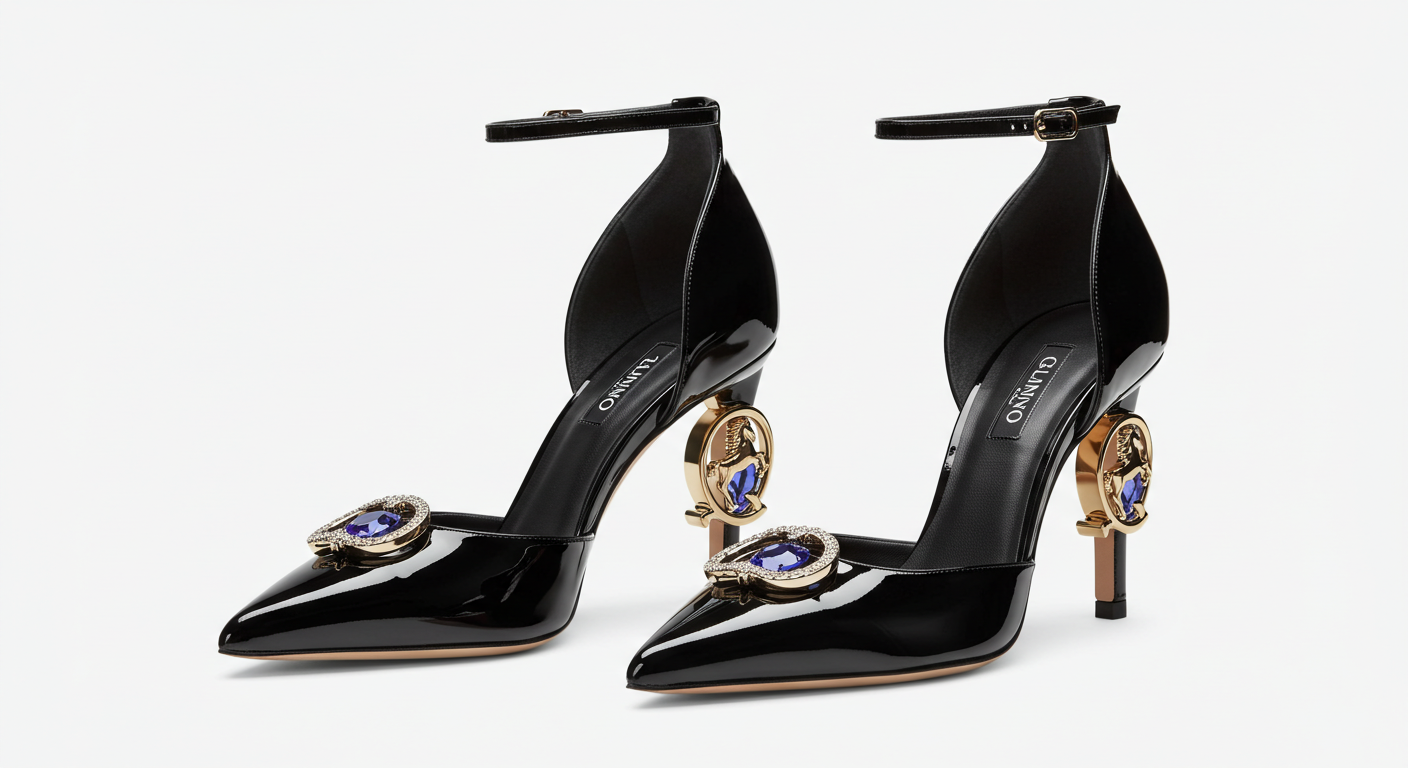 Isadora Point Ankle Strap Heels